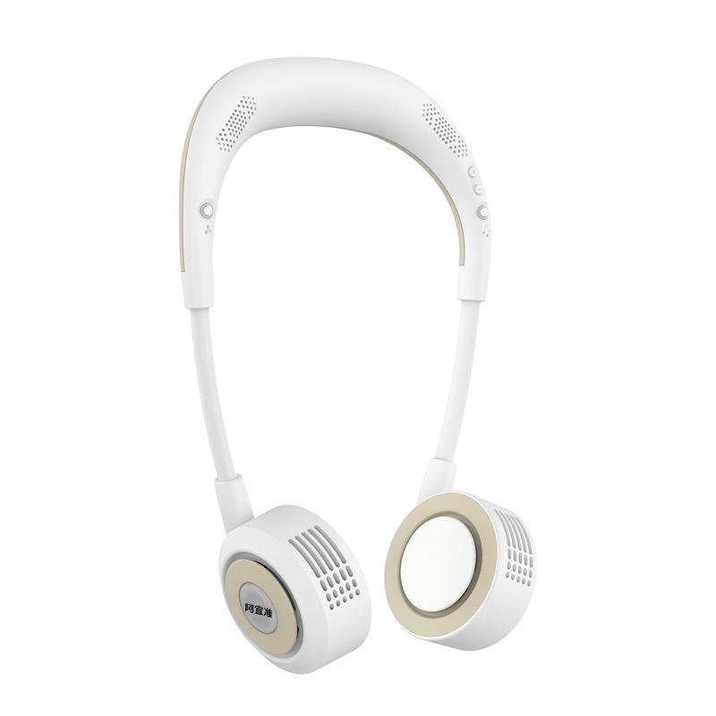 Ayizhun Portable Bladeless Neck Fan with Bluetooth Speaker, USB Charging, Cooling Function
