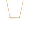 [K3727] - White Gold 'Goddess' Gold Plated Necklace - 20x2 Mm