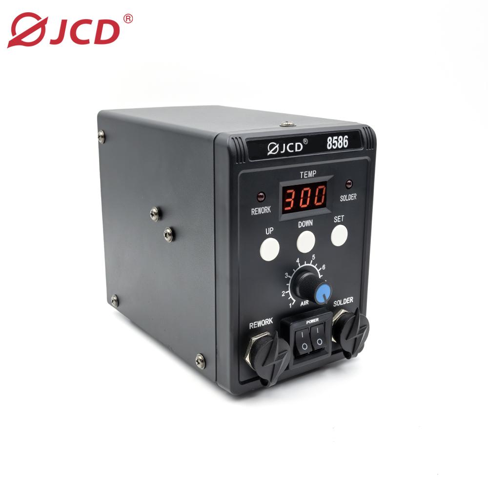 JCD Soldering Station 8586 Welding Hot Air Gun+Electric Soldering Iron 2 In 1 LCD Digital Display Welding Equipment Repair Tool