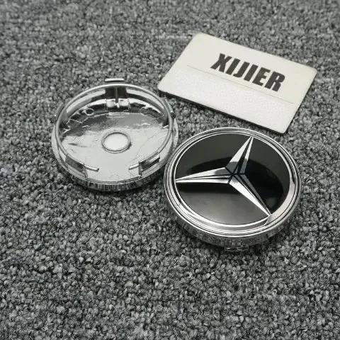 4PCS 60mm Diameter ABS Hub Cover for Mercedes-Benz Cars And SUVs Replacement Wheel Hub Cap
