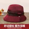 Женская новая шляпа осень и зима шляпа-цилиндр двойная теплая шляпа-ведро для среднего и пожилого возраста модная шляпа-ведро для мамы