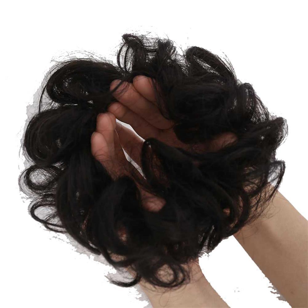 Эластичный парик, резинка для волос, вьющиеся волосы, резинка для волос, пучок, кудрявый растрепанный шиньон, наращивание волос