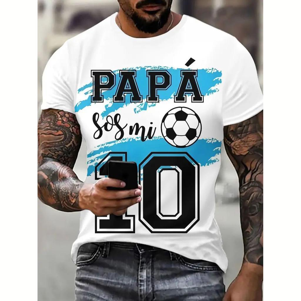 Летняя мужская футболка ST, повседневная футболка с коротким рукавом, футболка с принтом «10», уличная спортивная мужская одежда больших размеров