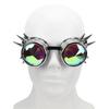 Steampunk Goggles Retro PC ABS with Elastic Band Kaleidoscope Rave Glasses for Party Gloss Silver