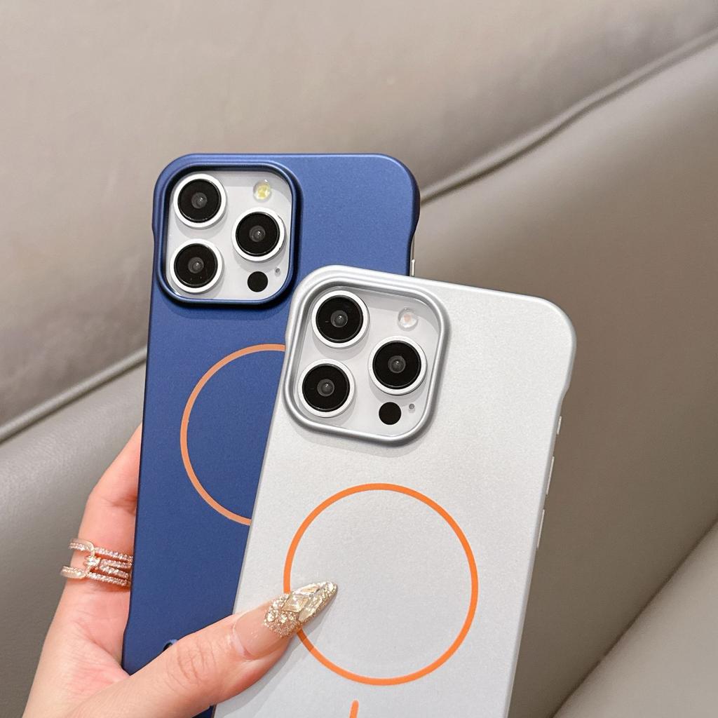 Подходит для iPhone16Promax Безрамочный чехол для мобильного телефона Твердый ПК Магнитная адсорбция Защитный чехол для Apple 15 14 Матовый