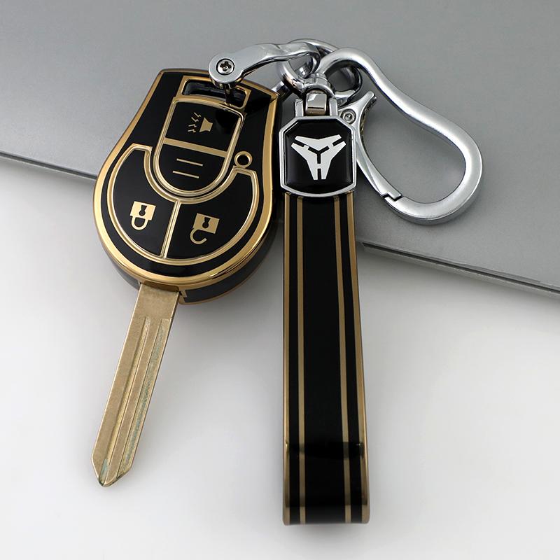 Premium Soft TPU Car Key Case Cover Shell for Nissan Sylphy MARCH TIIDA X-TRAIL Qashqai KICKS SUNNY Key Rings Keychain Bag