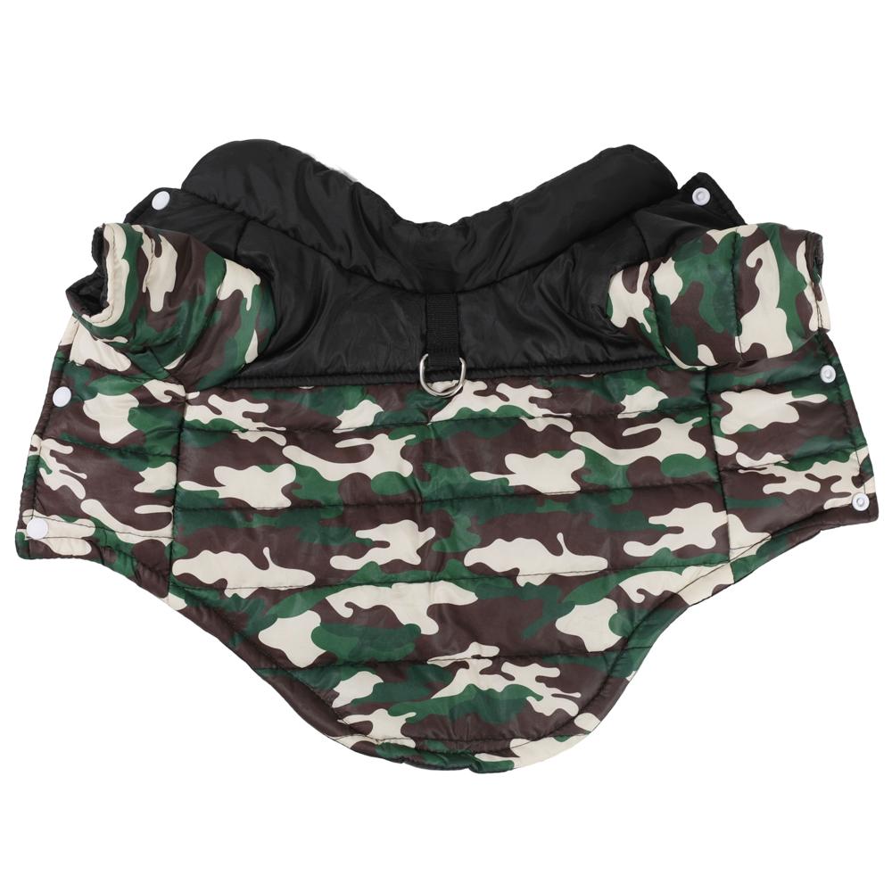 Теплая куртка для собак, зимняя камуфляжная одежда для маленьких и средних собак, ветрозащитная с D-образным кольцом, пальто для домашних животных, костюм для чихуахуа и йоркширского терьера