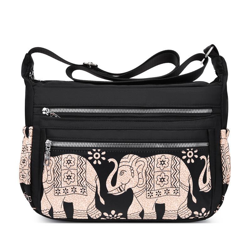 Shoulder Bag Middle-aged Women's Bag Oxford Cloth One-shoulder Messenger Bag Mother Bag Large-capacity Printed Bag