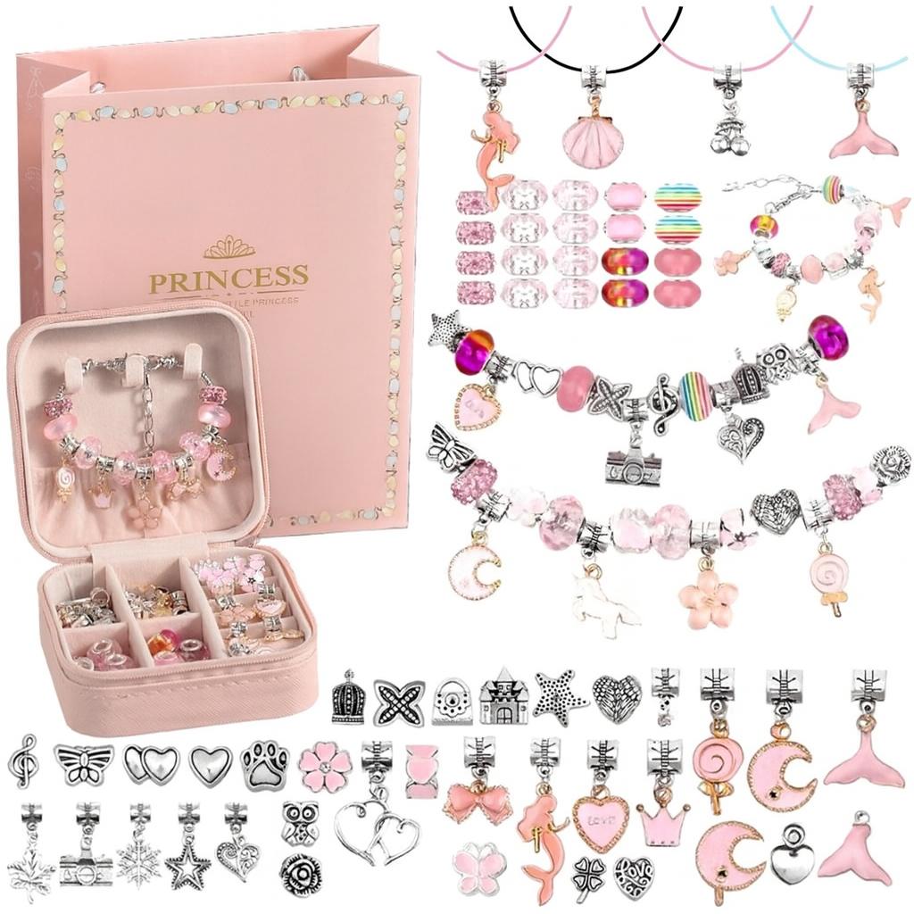KIT FOR MAKING BRACELETS FROM CHARMS JEWELRY - 66 pcs.
