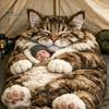 Плюшевый спальный мешок-конверт в виде кошки, зимний мешок для сна для мужчин и женщин, легкий животный коврик для дневного сна, для дома, путешествий, поездок