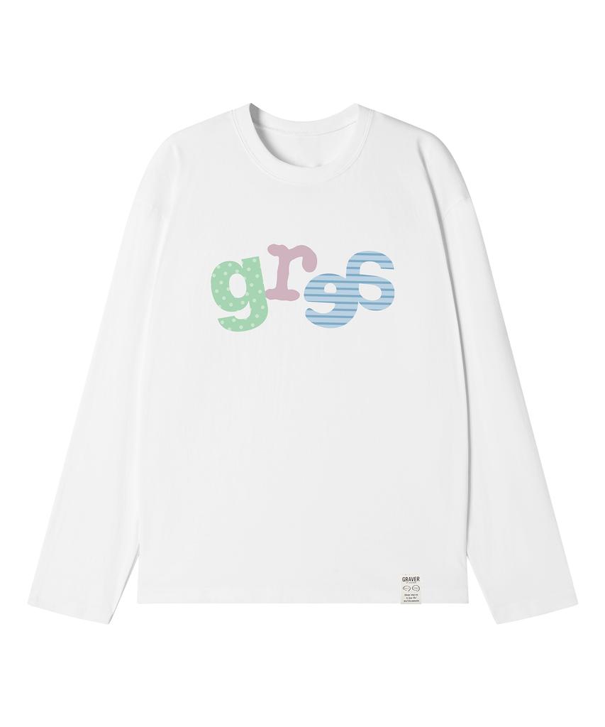 GRAVER [Unisex] Grae-S Spring Long Sleeve T-Shirt_White