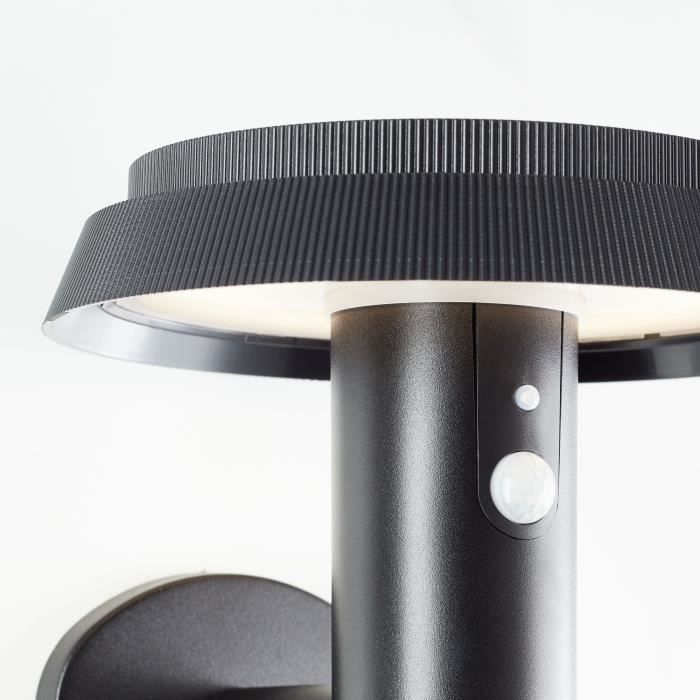 Уличный настенный светильник - BRILLIANT - ALVERO - LED и солнечный - Датчик движения - Металл и пластик - 4 Вт - Черный