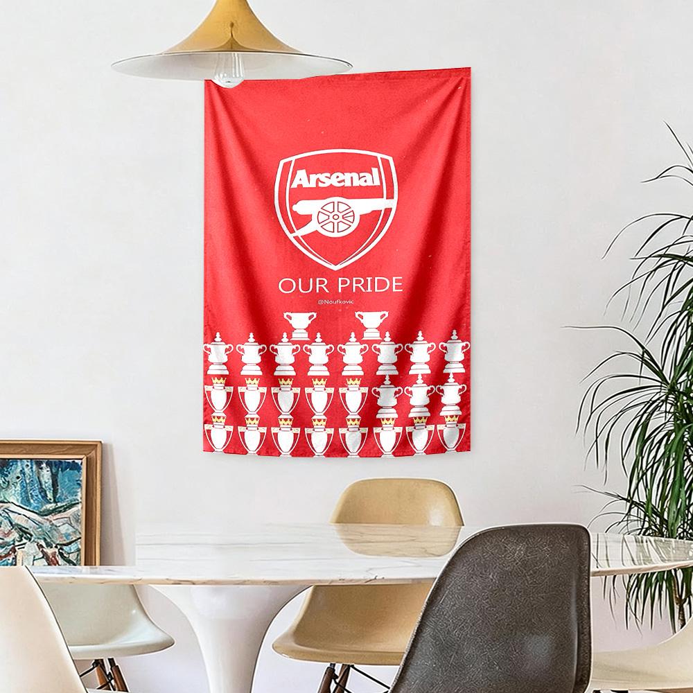 Arsenal Wall Tapestry Psychedelic Art Perfect for Living Room Balcony Studio Wall Four Seasons Hand Painted Style Perfect Gift for Dorm Roommate