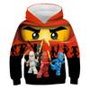Детские худи Ninjago 2025 3D с повседневным принтом, пуловер, детские подростковые для мальчиков, девочек, для малышей, толстовки, топы для малышей 4-14 лет