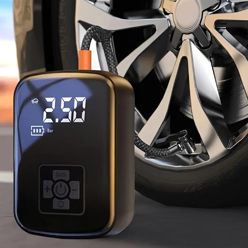 Portable Tire Inflator Digital Display Multifunctional 3 Nozzle Adapter