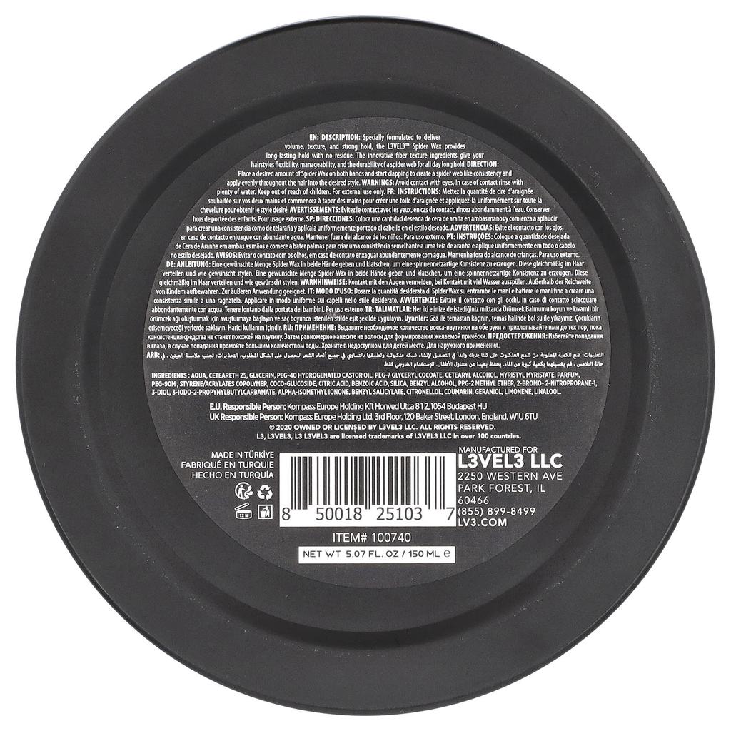 Level 3, Spider Wax, 5.07 Fl Oz (150 Ml)