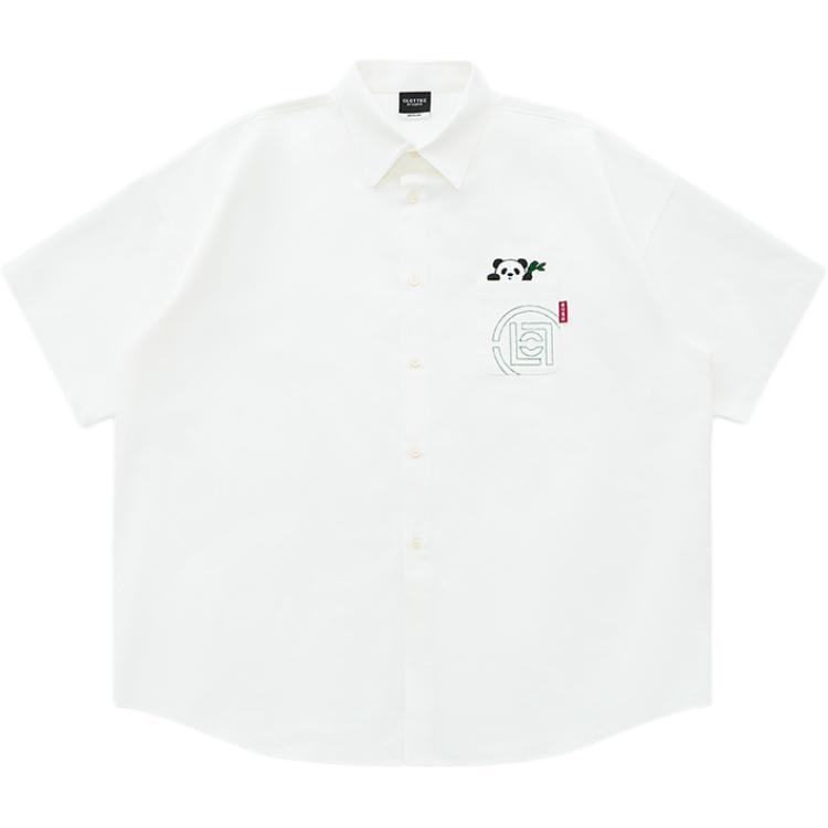 CLOT Shirts Men's White Lapel Moderate Shirt CTSH24S21049