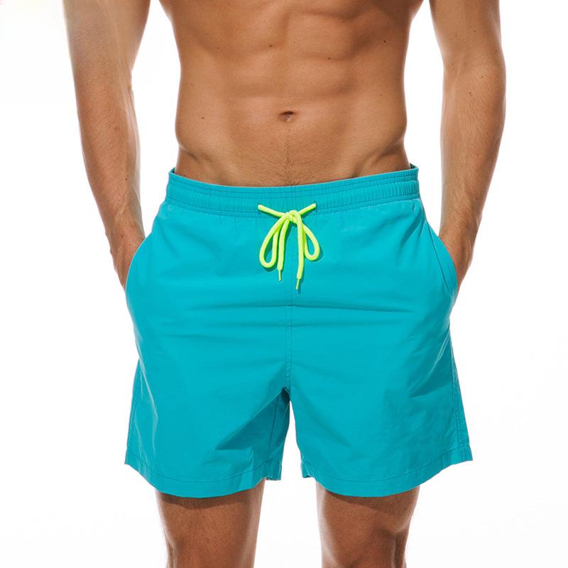 Summer Men's Beach Pants Men's Four-point Shorts Breathable Lotus Leaf Water Repellent Sports Casual Pants