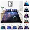 Комплект постельного белья «Звездное небо» с 3D принтом, домашний комплект постельного белья, пододеяльник одного размера Queen, Роскошный пододеяльник для детей-подростков