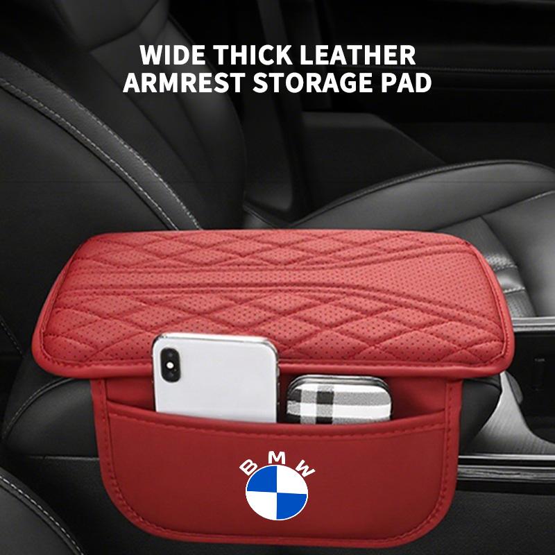 Leather Car Seat Center Console Armrest Mat Storage Bag For BMW M Performance E36 E46 E60 E90 E91 E92 E93 F30 F20 YF6