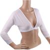 Mesh Navel Exposed Long Sleeved Acrylic Fibers Arm Wrap Portable Mesh Chest Support Top