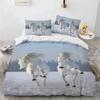3D Дикое Животное Луна и Волк 3D Пододеяльник Комплект Постельного Белья Одеяло Льняные Наволочки Домашний Декор Односпальный Двуспальный Полуторный Кинг Квин