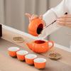Persimmon Ruyi Ceramic Gifts Tea Set Complete Set Everything Teapot Set Gift Box Gifts