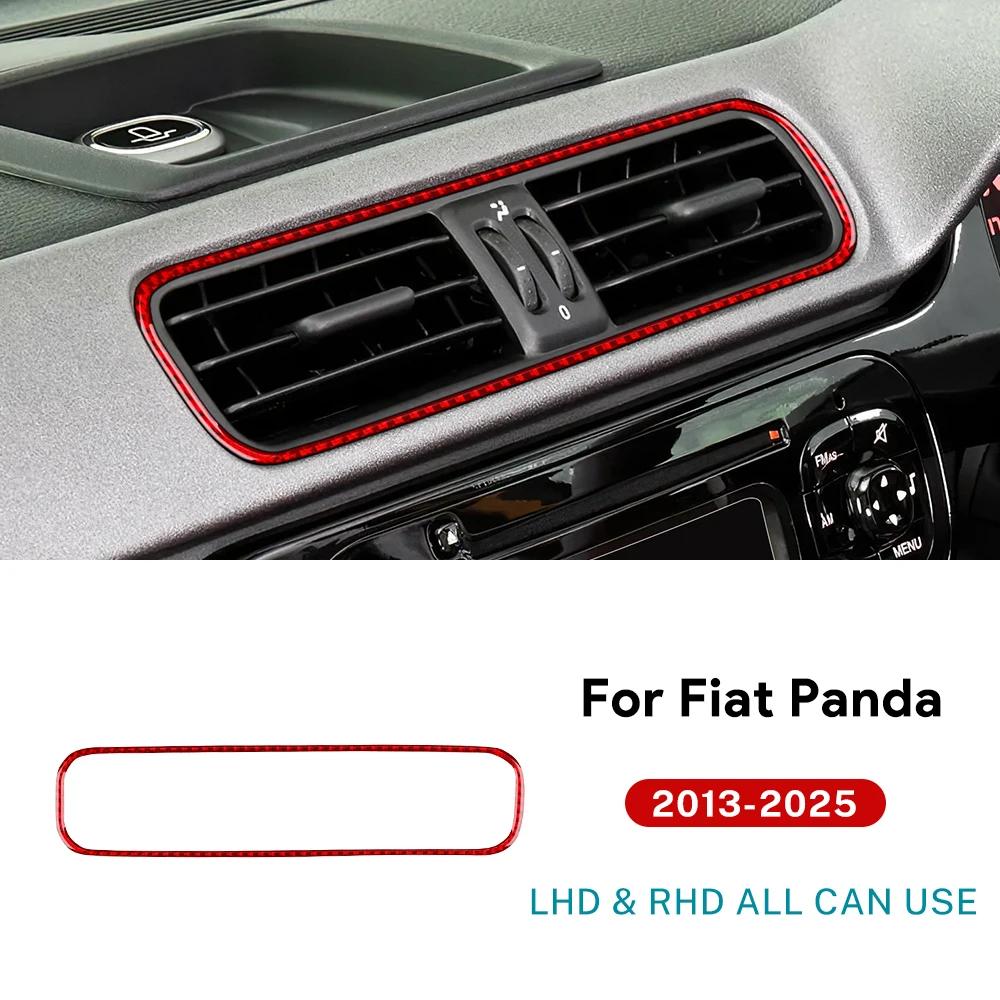 Real Soft Carbon Fiber Sticker For Fiat Panda 2013-2019 2020 2025 2025 2025 2025 2025 LHD RHD Car lnstrument Central Control