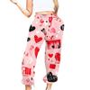 Women's Valentine's Day Print Casual Drawstring Elasticated Waist Drawstring Pants