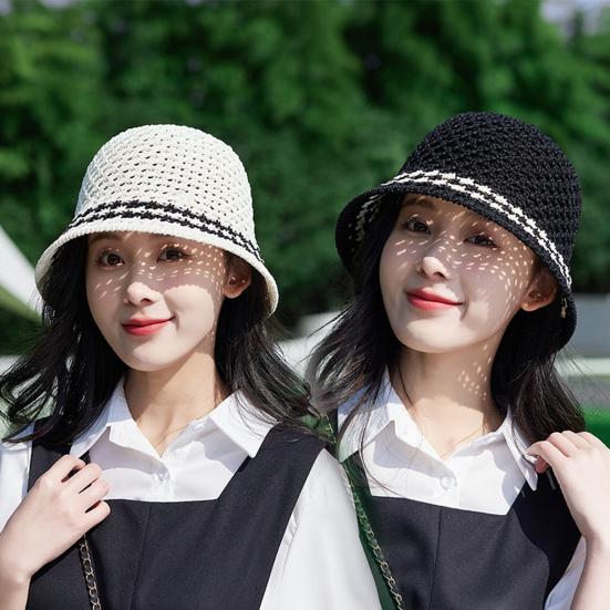 Декоративная круглая стильная женская шляпа от солнца с короткими полями и защитой от ультрафиолета, летняя