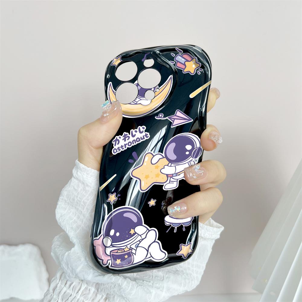 Мультяшный узор кремовая текстура чехол волнистый край мягкий силиконовый чехол для телефона чехол для iPhone Samsung Huawei Honor Xiaomi Redmi Infinix Tecno