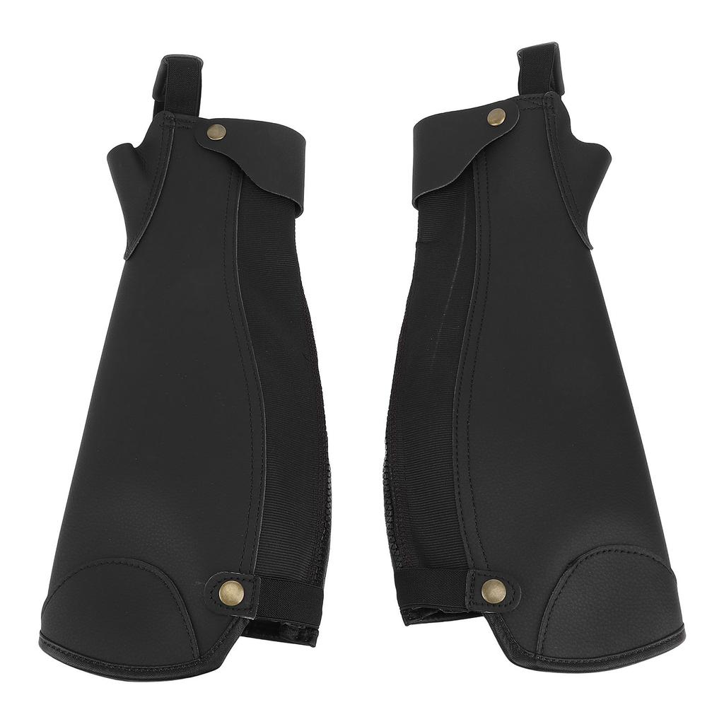 1 Pair Equestrian Half Chaps Breathable 3 Layer Fabric Shock Absorbing Anti Abrasion Horse Riding Half Chaps for Child
