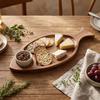 Natural Wooden Fish Dish Handmade Solid Wood Tray Tableware Bread Tray  Holiday Party
