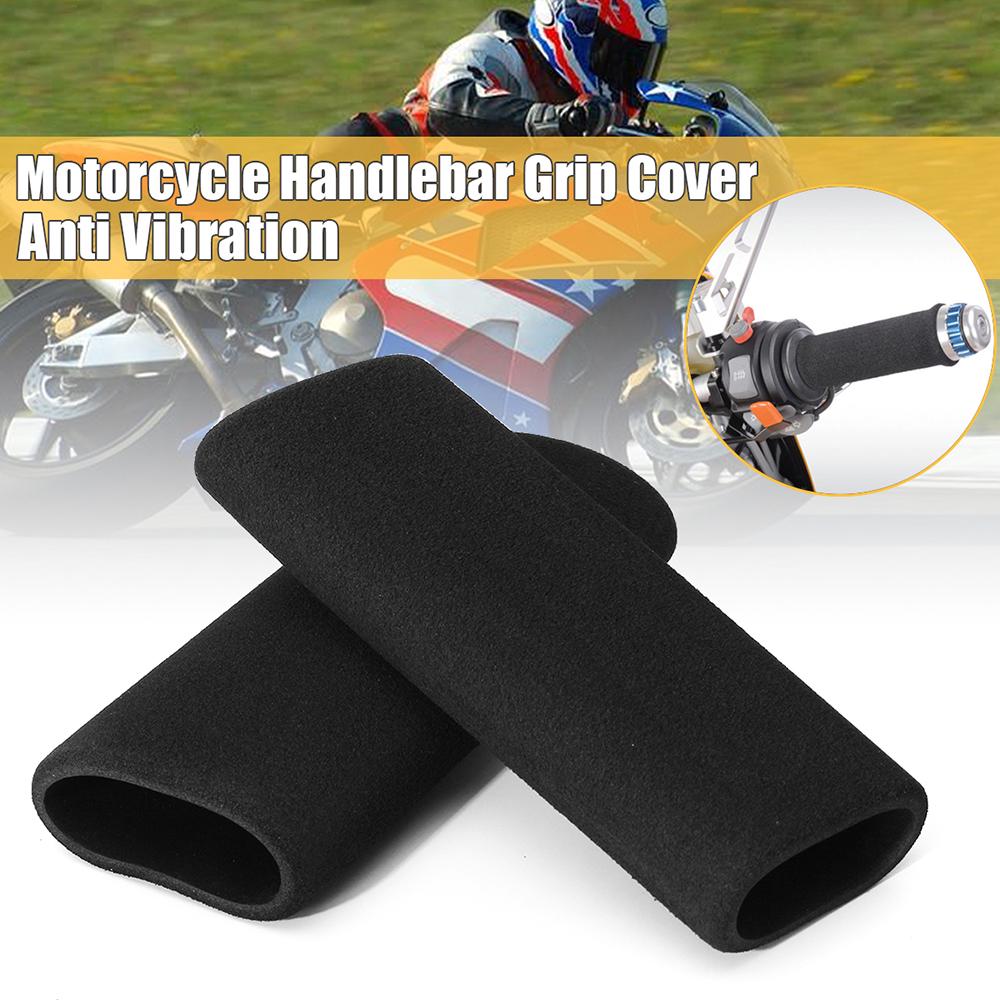 Pair Motorcycle Handlebar Grip Covers Anti-vibration Anti-slip Internal Diameter 31.7-36.8mm