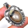 Septerian Stone Gemstone 925 Silver Plated Handmade Jewelry Pendant 1.70"