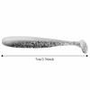 100PCS PVC Fishing Grub Baits Soft Swim Baits Durable Paddle Tail Swimbaits  Bass Fishing