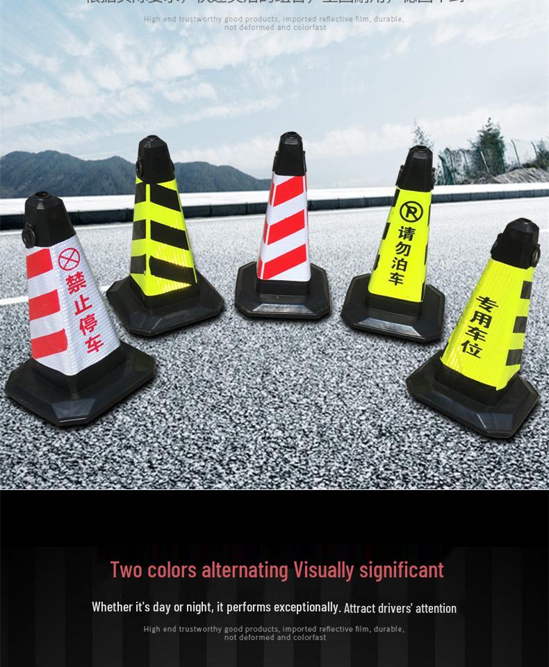 Парковочный столбик в виде ведра мороженого: Светоотражающий предупреждающий конус «Стоянка запрещена»