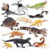 TOYMANY Набор из 12 фигурок диких животных, Фигурки холоднокровных животных, Рептилии, Модели животных-игрушек, Реалистичные модели животных-игрушек, Паук, Геккон, Лягушка,