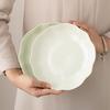Susu Handmade Celadon Plum Blossom Dinner Plates (Set of 4)