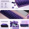 Набор из 132 клавишных колпачков PBT, профиль Cherry, фиолетовые колпачки Double-Shot для переключателей Cherry/Gateron MX, настройка механической клавиатуры