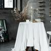Vintage Flounces Tablecloth Retro Elegant Charming Pure White Fishtail Table Cloth Wedding Decoration Table Cover