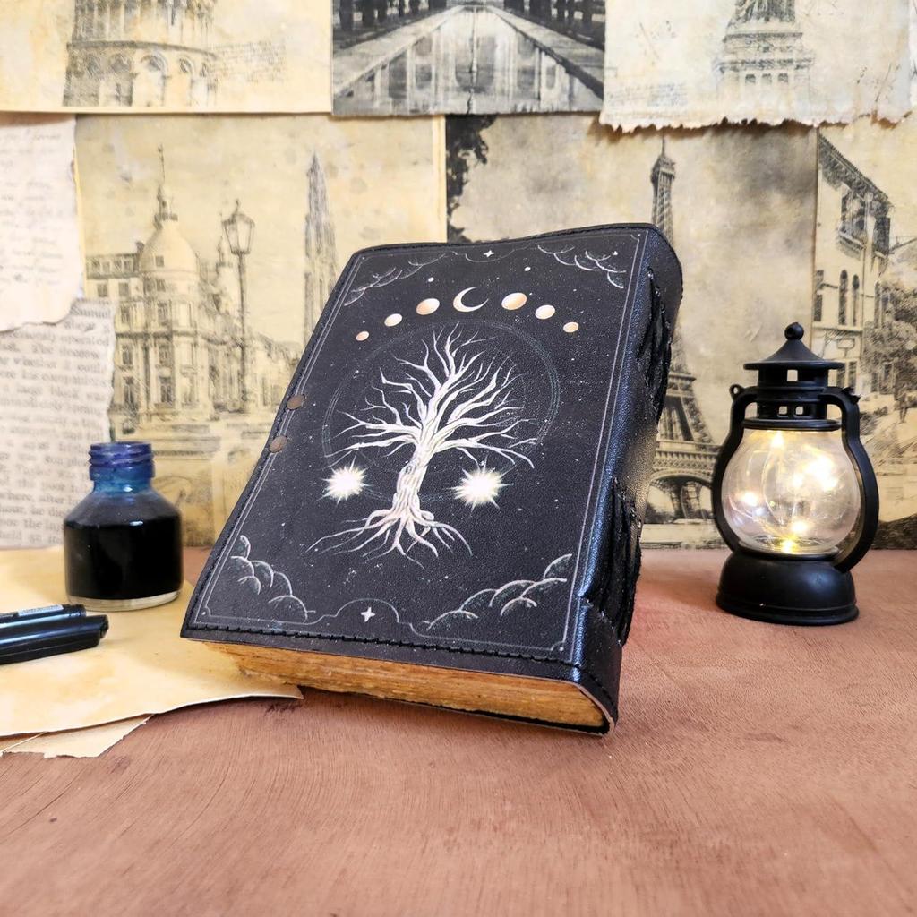 Блокнот Tree Leather Journal для молочных продуктов с 200 листами бумаги с краями и блокнотом для рисования с замком