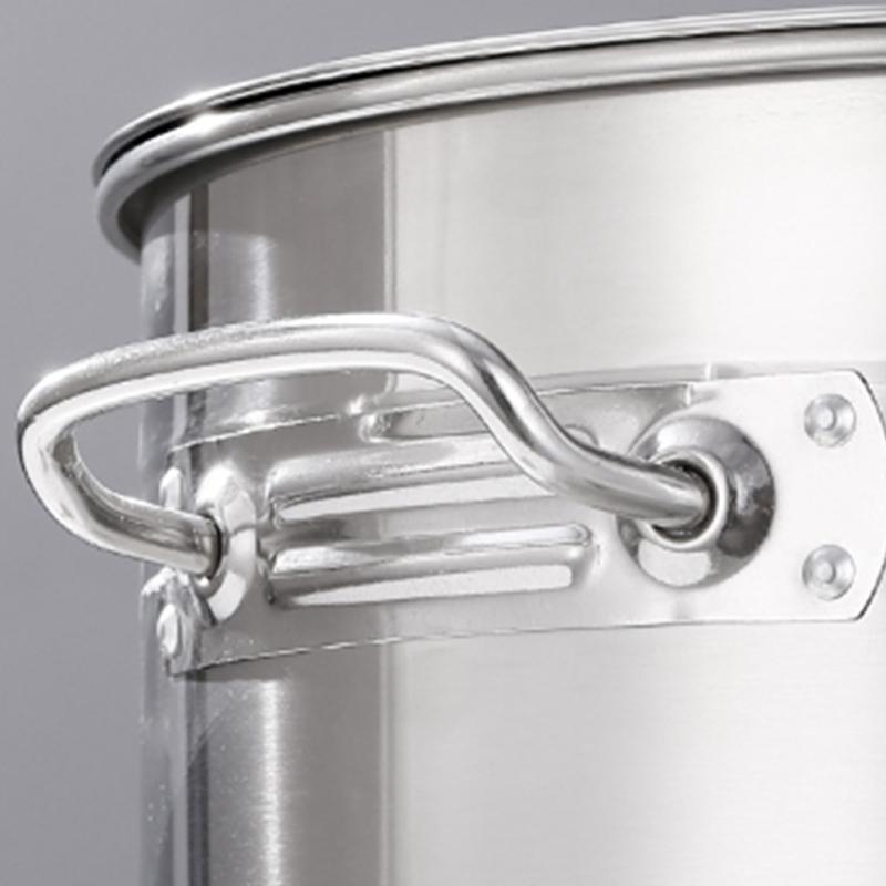 Кастрюля из нержавеющей стали для консервирования макаронных изделий с ручкой для вкусных супов Большая кухонная утварь Большая емкость для столовых отелей