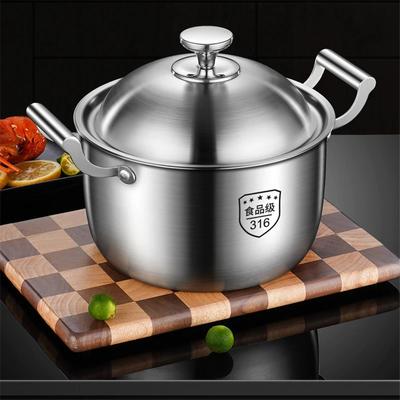 Бытовая пароварка для приготовления конджи из нержавеющей стали 316 с антипригарным покрытием, сверхтолстая, с утолщенной стенкой, кастрюля для супа большой вместимости, кастрюля для тушения, кастрюля для хот-пота