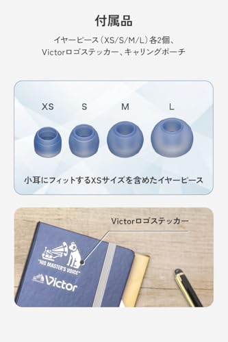 JVC Kenwood Victor HA-FR29UC-A Проводные наушники с микрофоном Высокое разрешение Чехол для переноски Type C Canal USB Type-C 1,2 м Синий HA-FR29UC