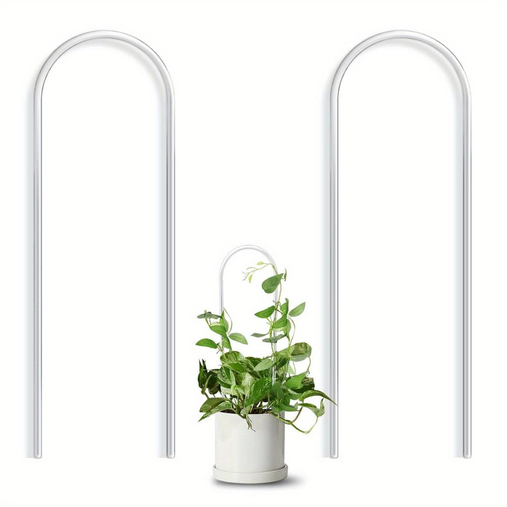 5pcs U-shaped Acrylic Plant Climbing Frame, Transparent and Durable, Suitable for Indoor Vine and Flower Pot Support