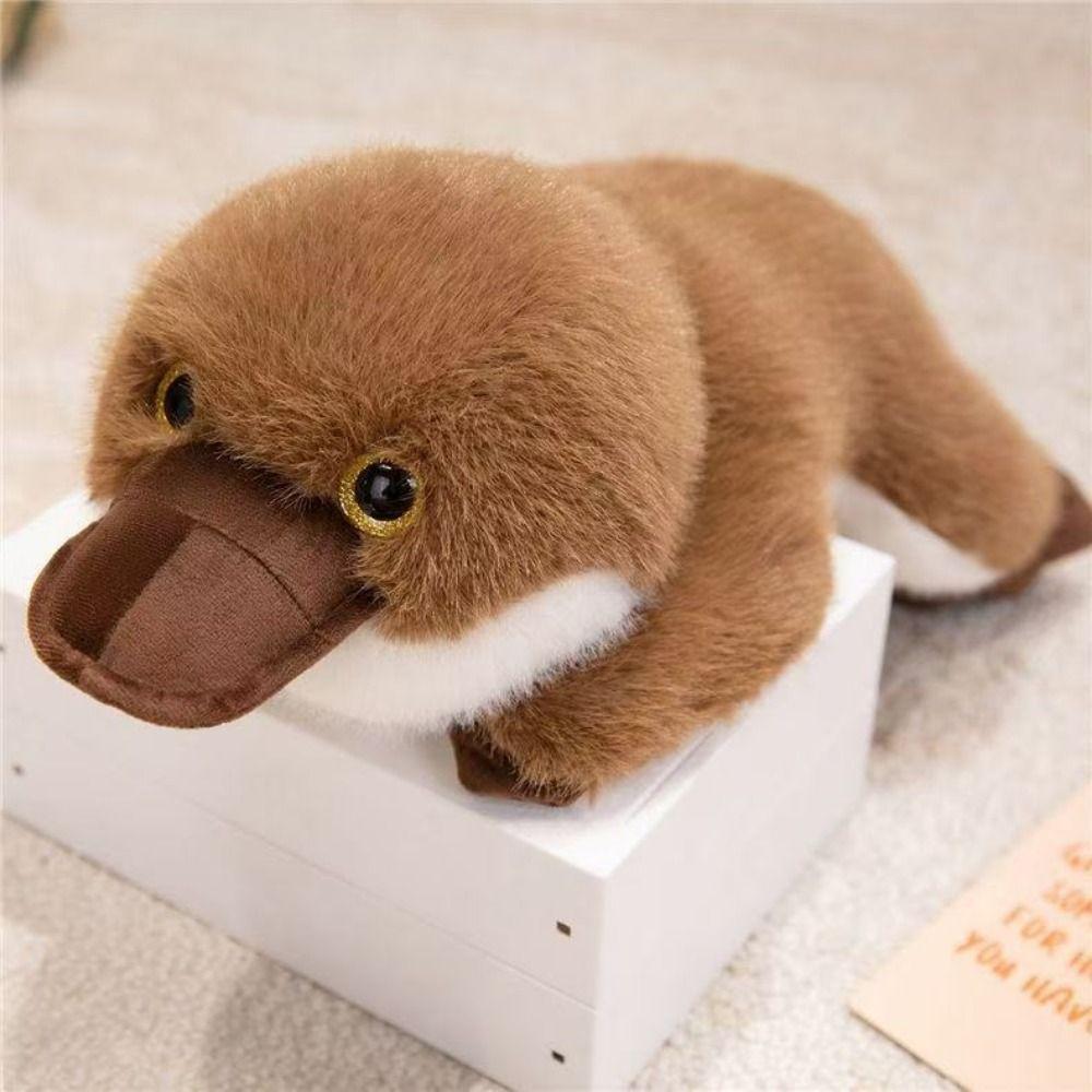 Super Soft Simulation Platypus Toy Fluffy Material Stuffed Animal Doll Christmas Gift
