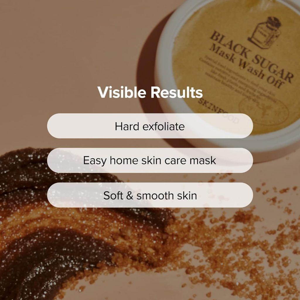 SKIN FOOD Маска-скраб для лица с черным сахаром 4,05 жидкой унции. унция.(120г)
