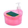 Soap Dispenser And Scrubber Holder Multifunctional Dishwashing Container 1000Ml Manual Sink Dish Washing Soap Dispenser For Cafe