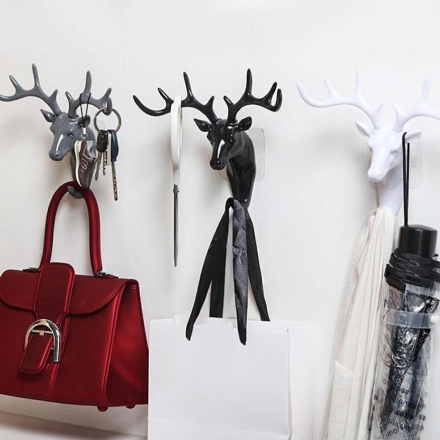 Animal Head Shape Wall Decor Hooks Household Decor Hanger Wall Coat Keys Bags Clothes Seamless Hook